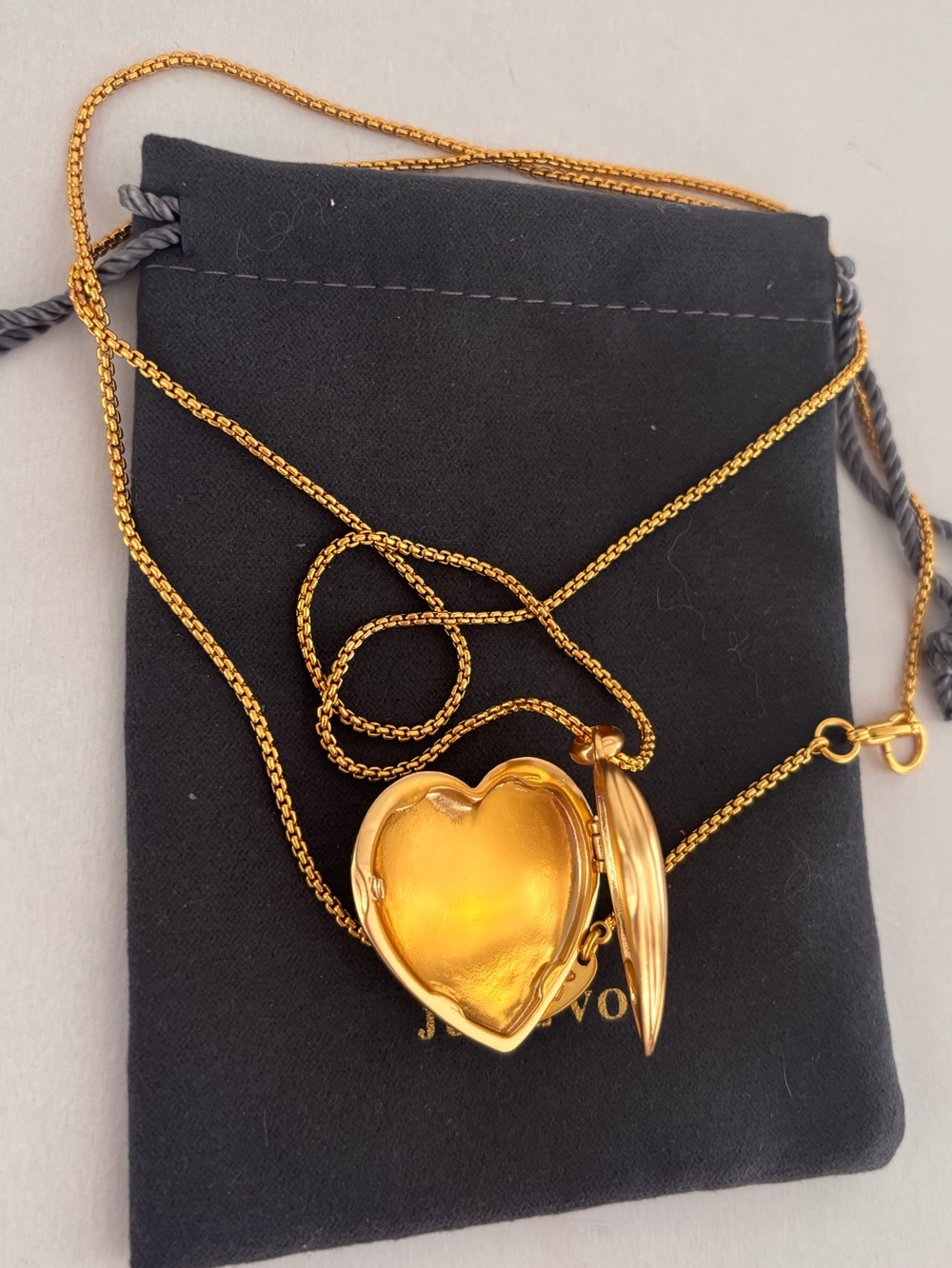 NWOT Julie Vos Puffy Heart Locket Necklace - Picture 6 of 6